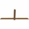 Ekena Millwork Eugene Smooth Timber Gable Bracket, Western Red Cedar, 60"W x 27"H x 1 1/2"D x 3 1/2"F, 11/12 Pitch GBW060X27X0204EUG00SWR - alternate 2